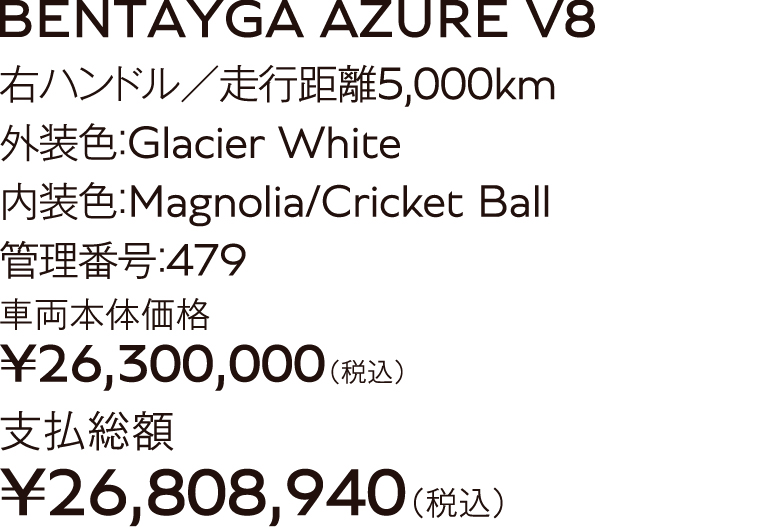 Certified By Bentley (認定中古車)